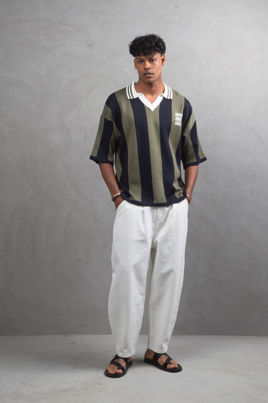 ESSENTIAL WOOL RIBBED OVERSIZE TEE