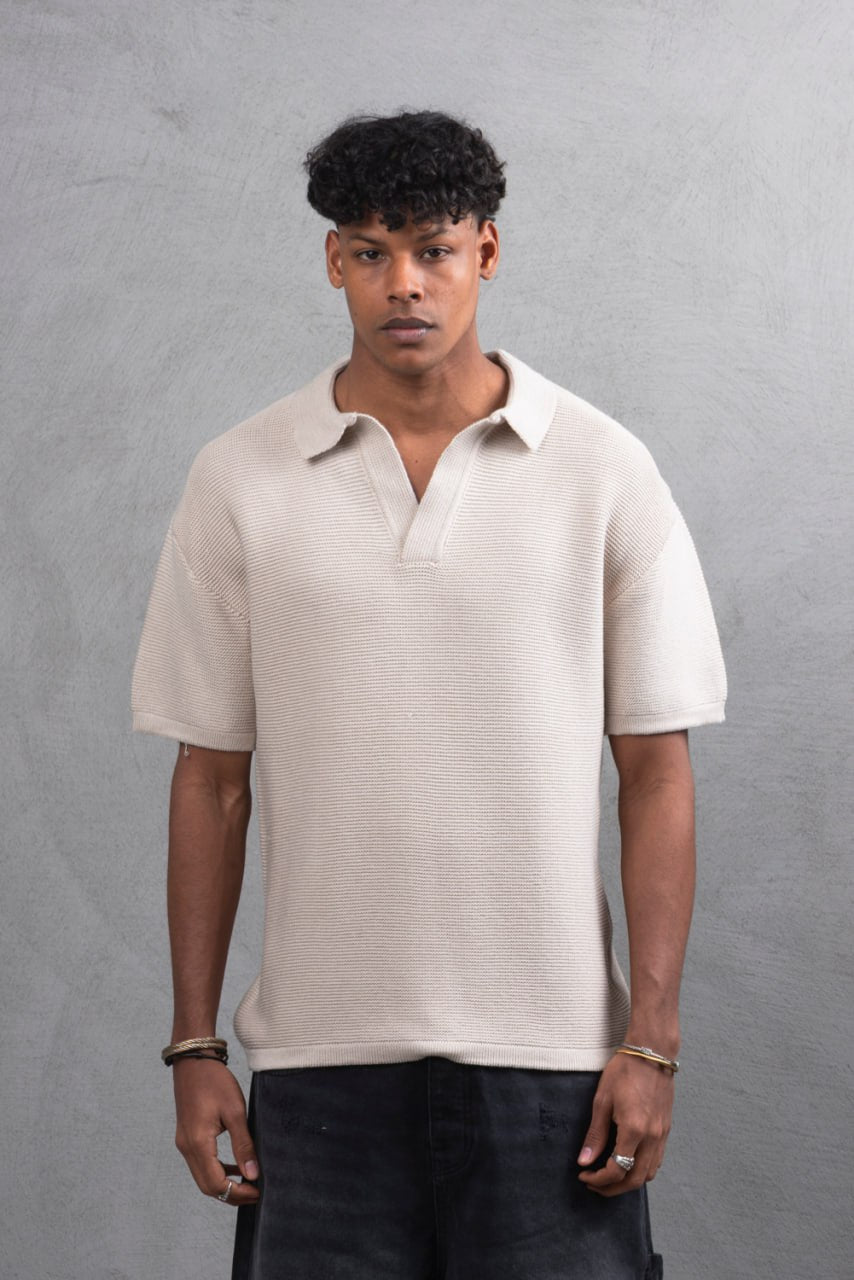 ESSENTIAL WOOL V-NECK TEE